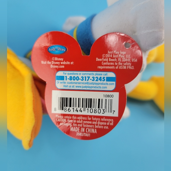 Disney Just Play 2014 Donald Duck 11" Plush Toy with Tags EUC - Picture 6 of 8